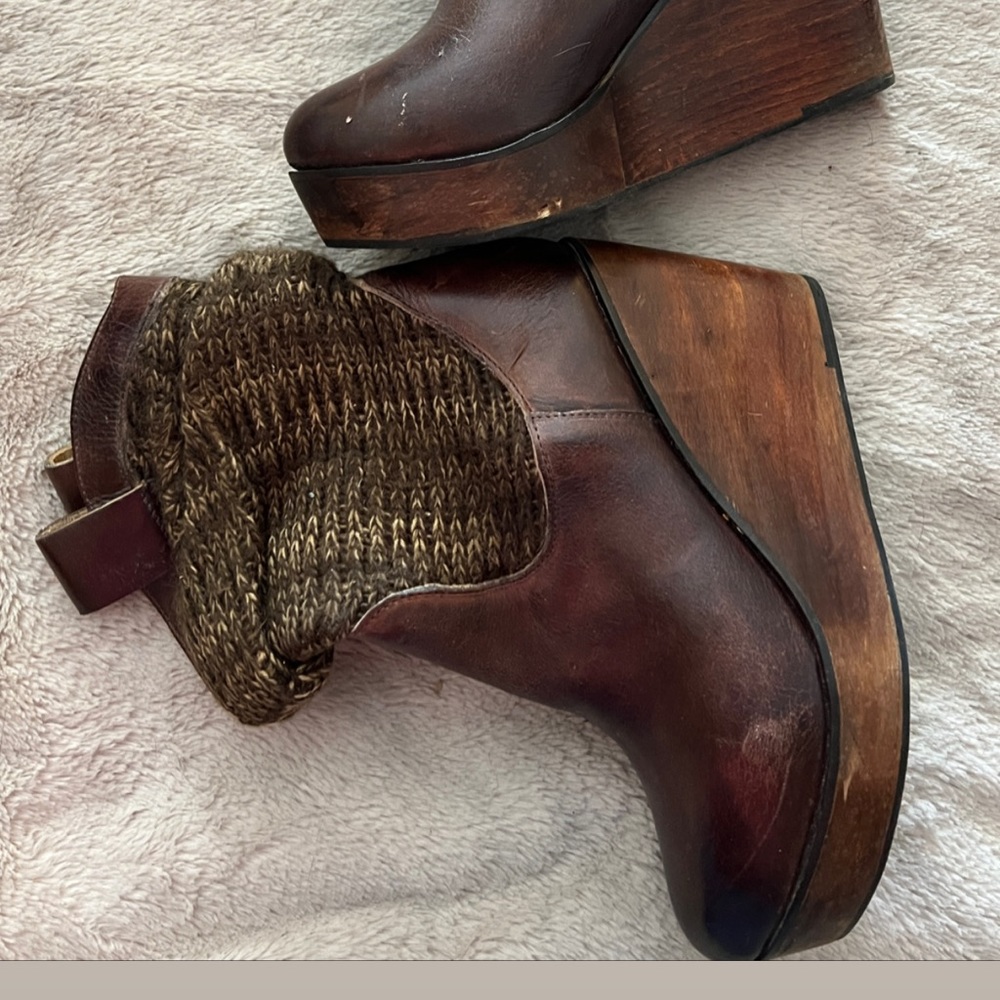 Bed Stu wedge slouchy boots